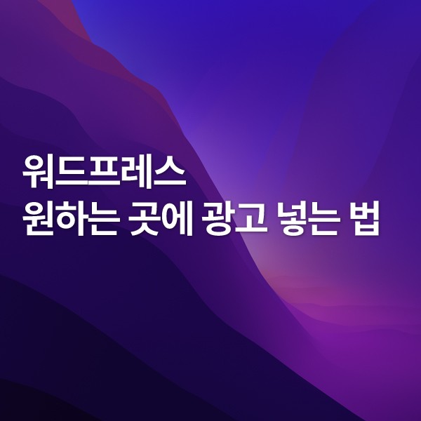 워드프레스 광고 플러그인 애드인서터